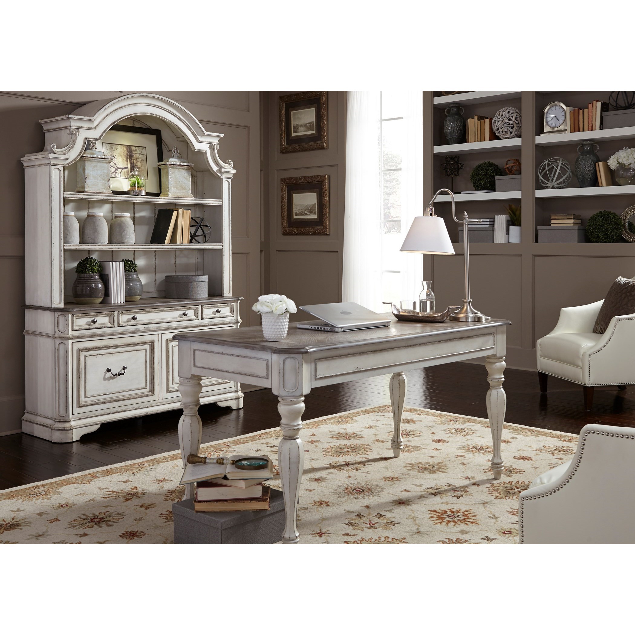 Liberty Furniture Magnolia Manor Office Writing Desk with Turned Legs
